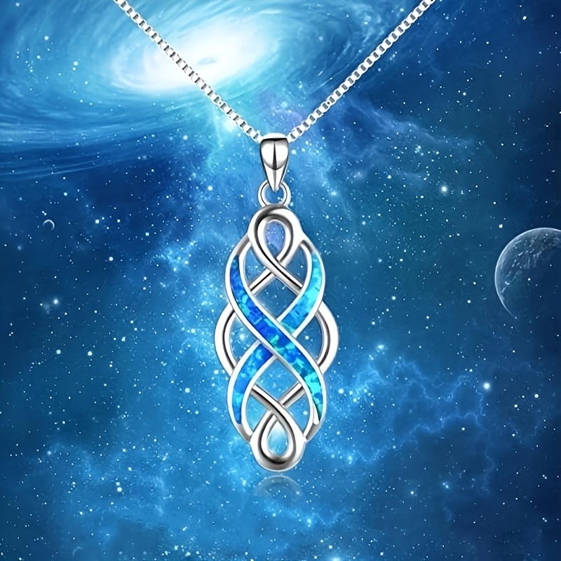 E-shop Eine einfache keltische Knoten Infinity Anhänger Halskette für Frauen, für den , ein vielseitiges Geschenk für deine Freundin zum Valentinstag