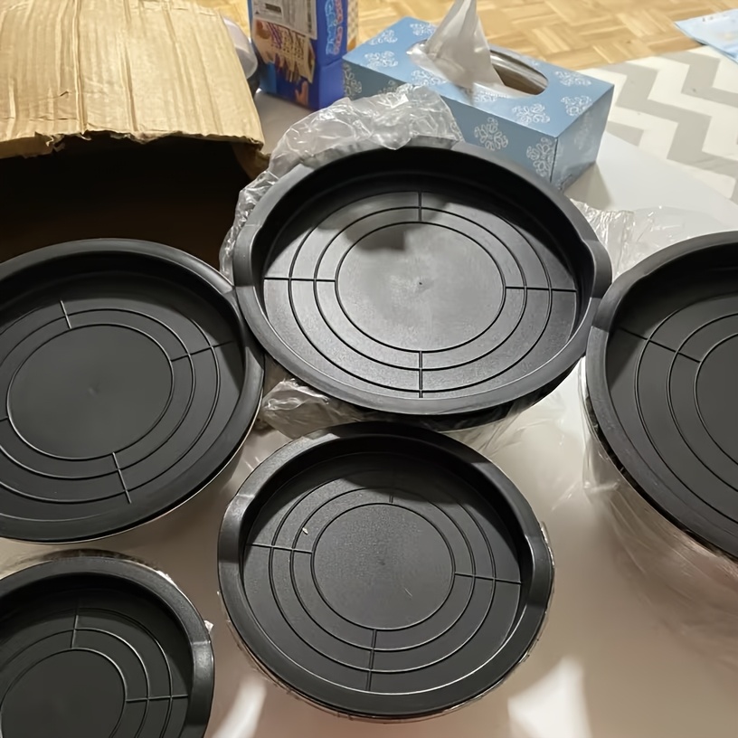 TEMU 6pcs Stainless Steel Salad Bowl Set, 16- | With Sealing Lid And 3 Accessories - Non-slip Base, Round Shape, Rust Resistant 410 Stainless Steel,