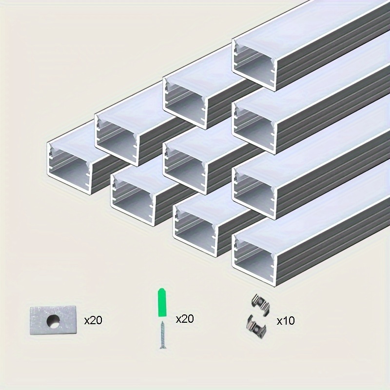 

10pcs/6pcs - U Aluminum - Mounting For Led Strip- - Aluminum - Led Strip Accessories & Mounting - Aluminum ( Strip)