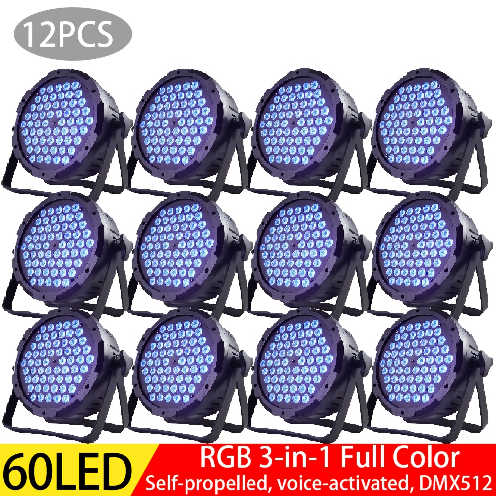   DJ Disco Light for Wedding, Festival, Christmas, with 12pcs of DMX512 Sound-Controlled RGBW Atmosphere Lights of 60*3W, Best for Christmas,   Thanksgiving