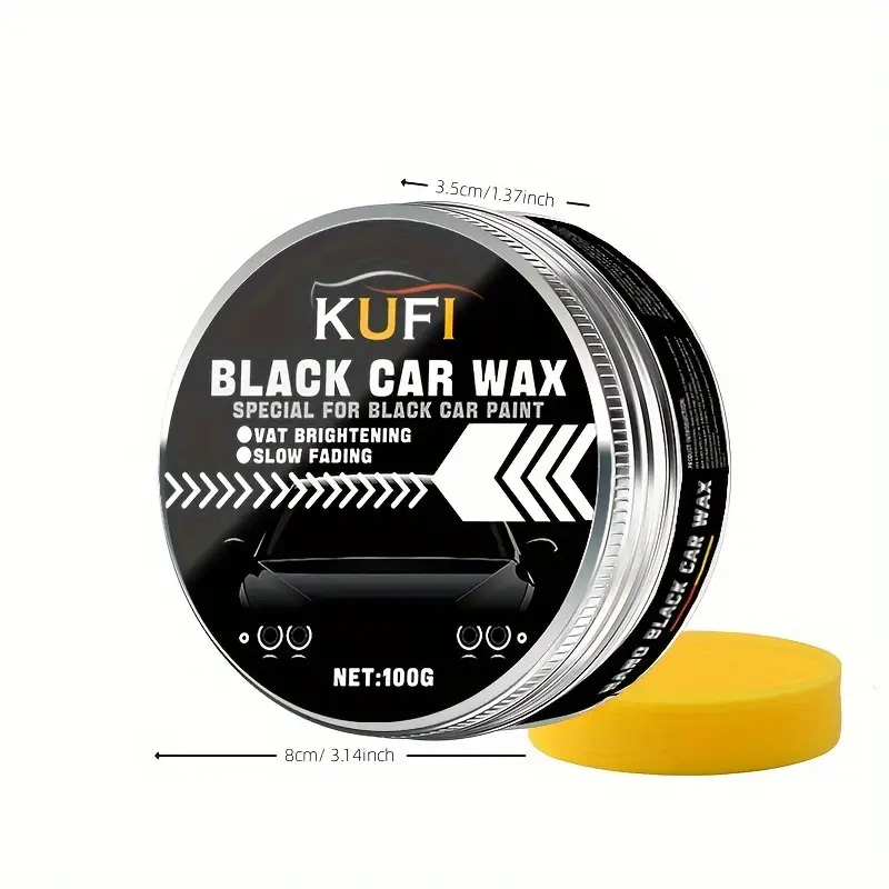 universal black car wax for cars polishing waterproof glossy and protective wax for paint metal and plastic liquid wax for easy application details 7