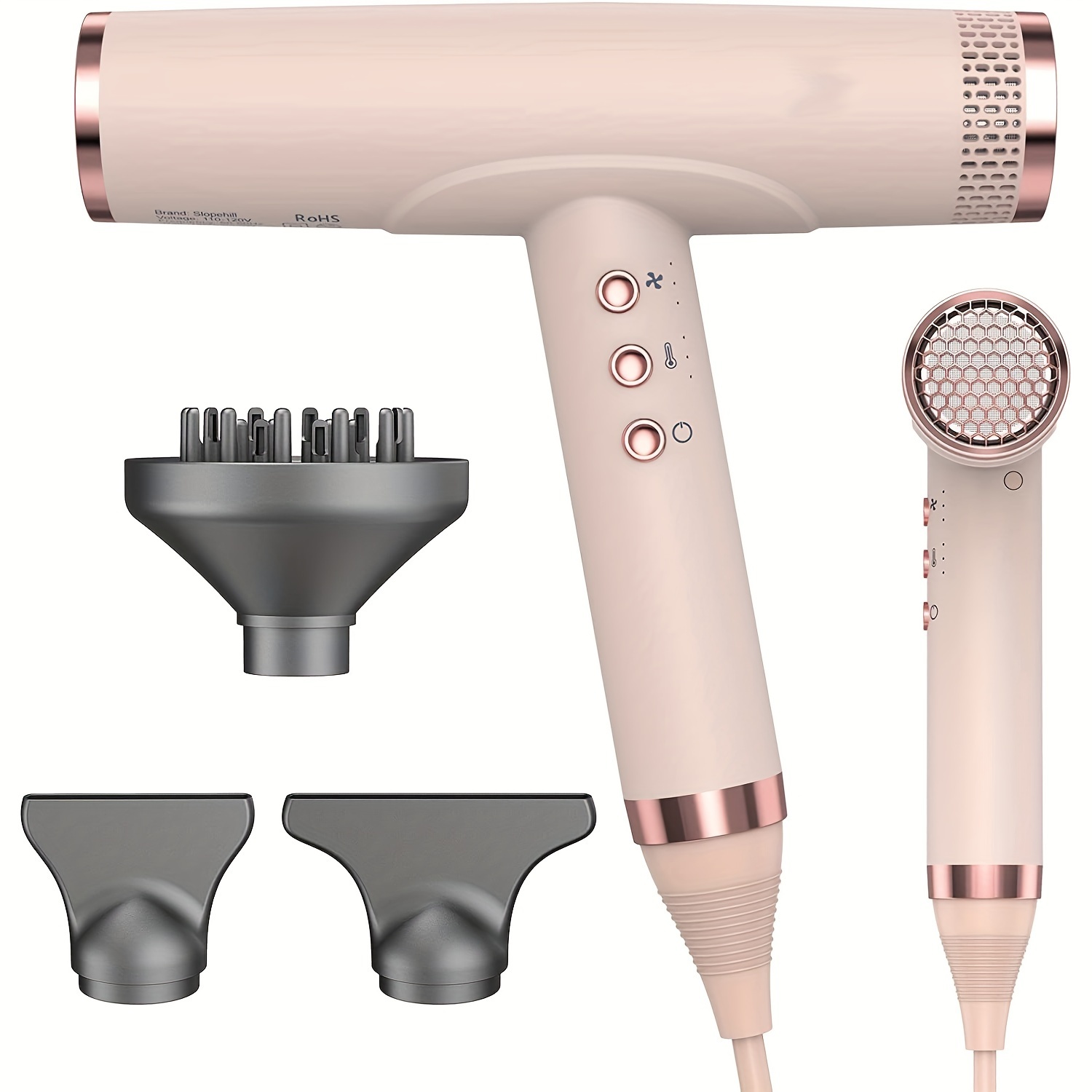 

Professional Hair Dryer With Diffuser, Hair Dryer, Lightweight Compact Powerful & Fast Dryer, Brushless Motor Hair Dryer For Use