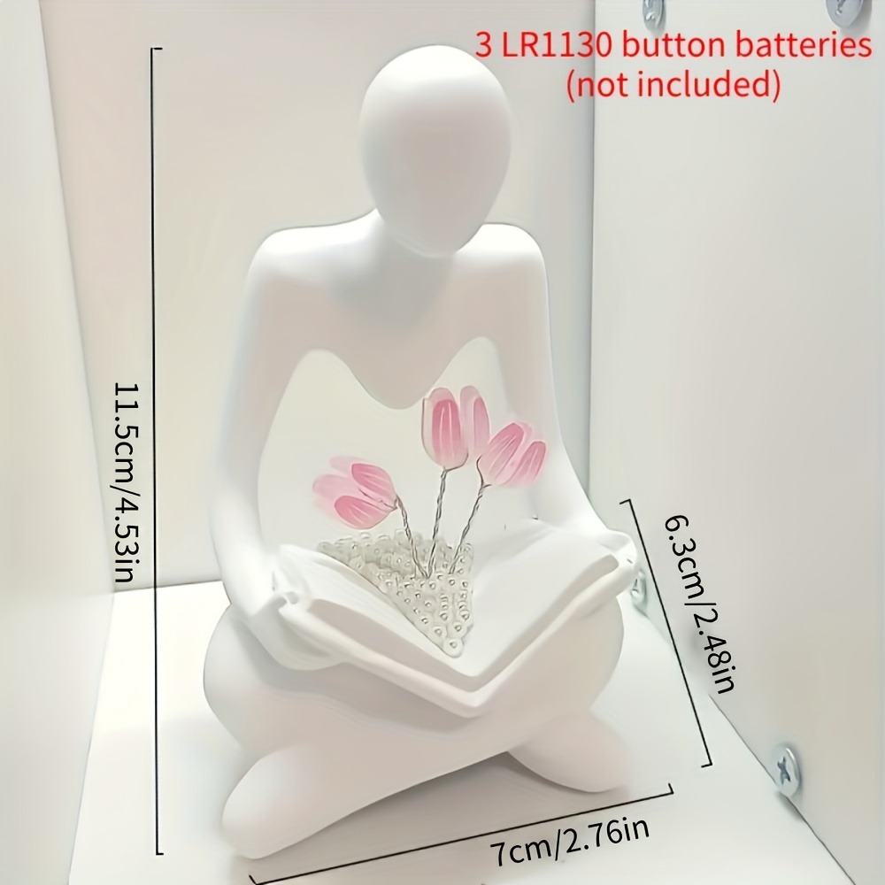 1 Luz Nocturna Artística Abstracta de Tulipán - Una Decoración Única para el Dormitorio y un Regalo de Cumpleaños Considerado