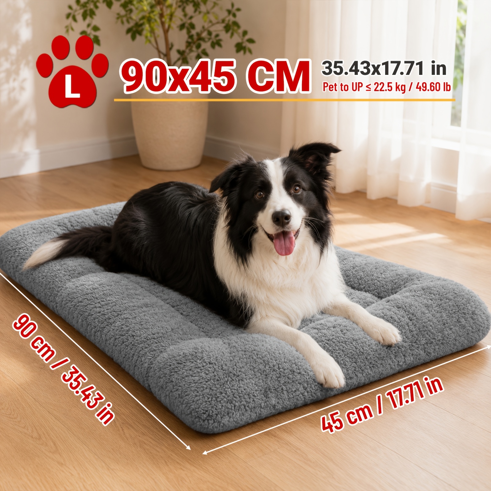 TEMU M/L/XL Cuccia Grande in Peluche per Cani, , Telo per , Tappetino in Poliestere Super e per Animali Domestici, a di Taglia , Media e Grande -