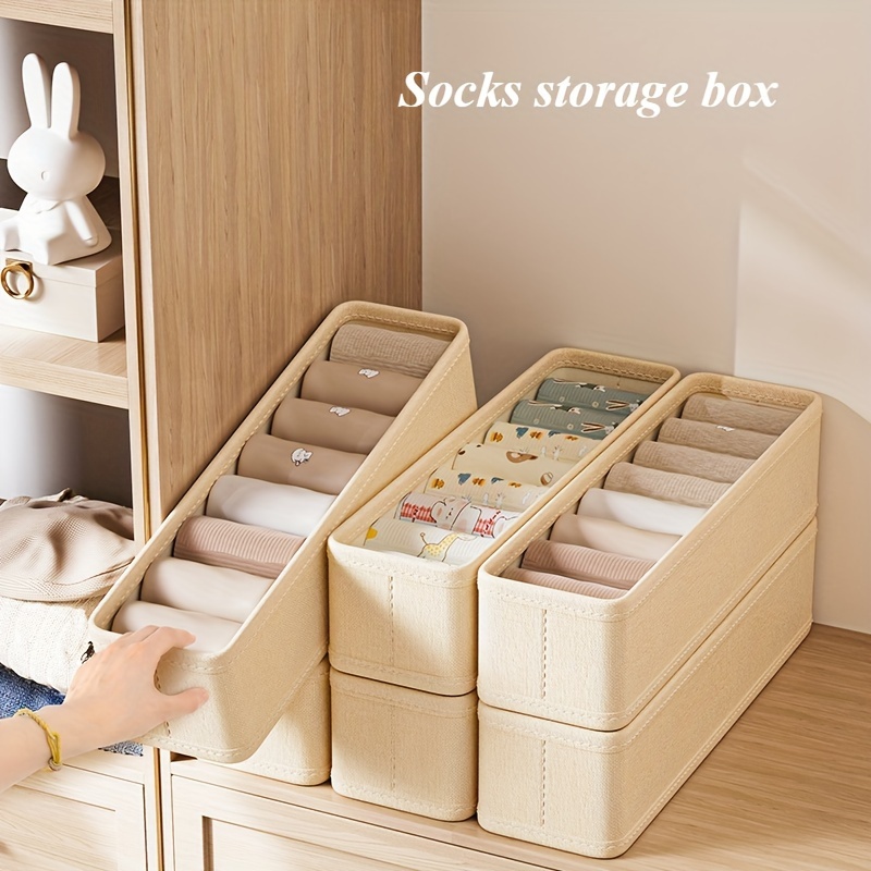 1pc modern fabric storage box for socks underwear handkerchiefs ties belts multipurpose collapsible closet organizer non waterproof rectangle wardrobe   cabinet rack for outdoor storage clothes organizer storage under bed storage details 0