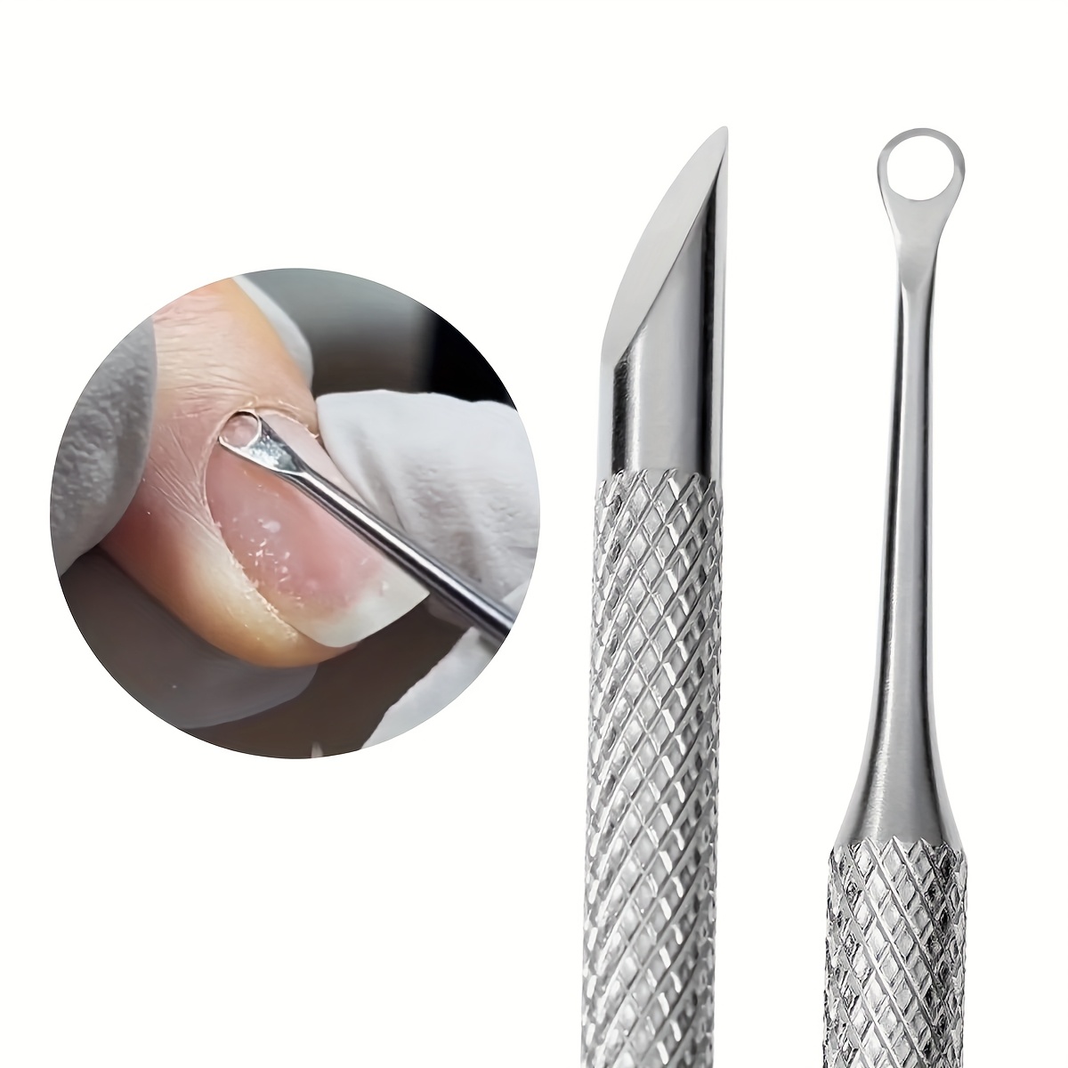 Stainless Steel Cuticle Pusher Nail Care Tool, Multi-functional Dead Skin Remover, Portable And Durable, Foot Pedicure And Nail File