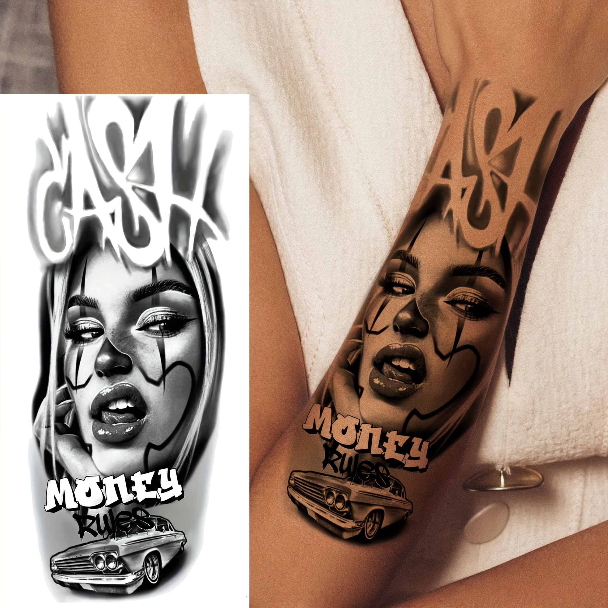 taxi tattoo - Temu Deutschland, image size:1999x1999