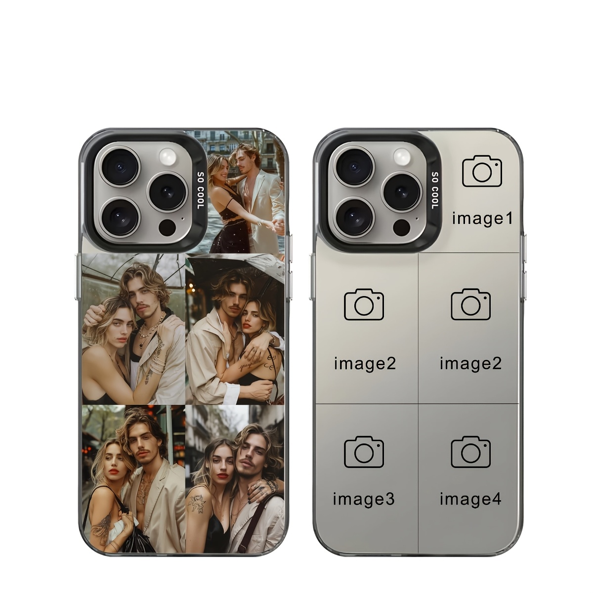 TEMU Phone Case - Custom 5-picture Matte Phone Case Suitable For Iphone 17/16/15/14/13/12/11/x/xs/xs Max/pro/pro Max/mini/air/7/8, Personalized
