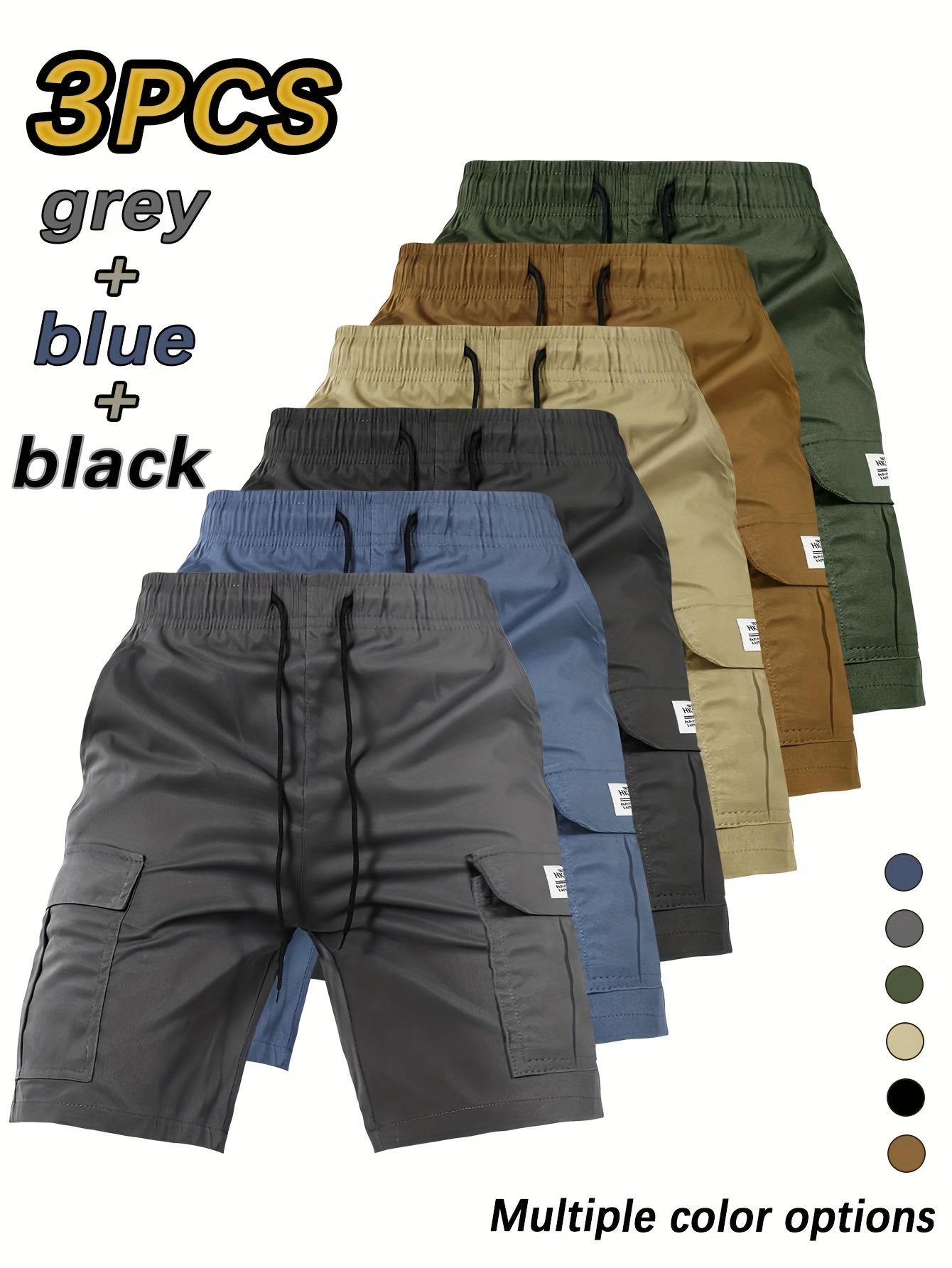 khaki shorts sold on Temu United States