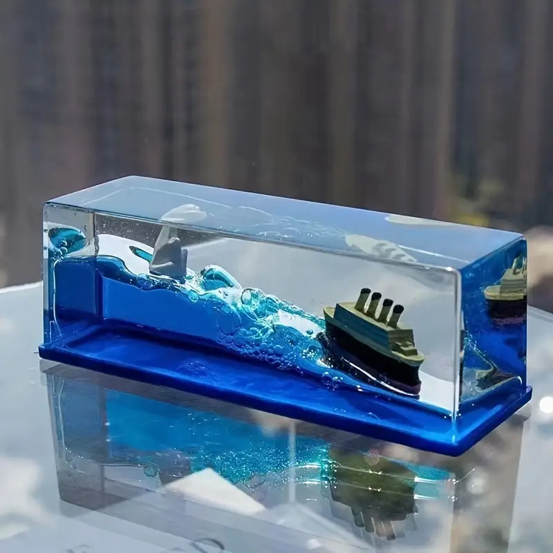 acrylic ship model desk decor collectible motion ocean liner no electricity needed ideal for office graduation holiday gifts christmas thanksgiving valentines day juneteenth suitable 12 14 details 1
