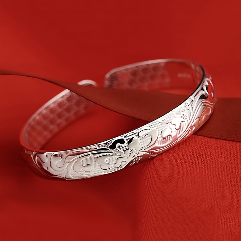 elegant adjustable silver bracelet with   999 sterling silver perfect gift for mom or girlfriend on birthday details 2