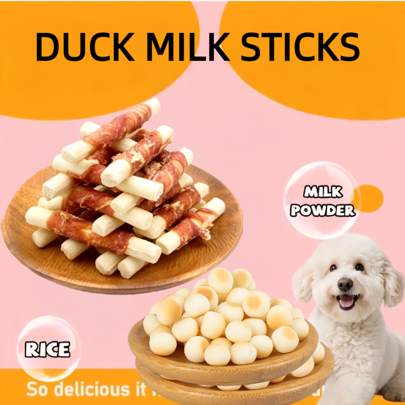 TEMU Dog Snacks - Chicken Milk Snacks Goat Milk Chicken Nuggets - Probiotic Chewable Tablets (suitable For Sensitive Stomachs) Pet Snacks