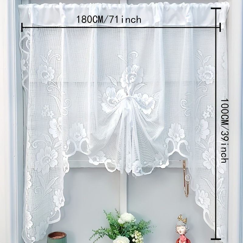 TEMU 1pc 3 For Wealth And Lace Rod -up Curtain