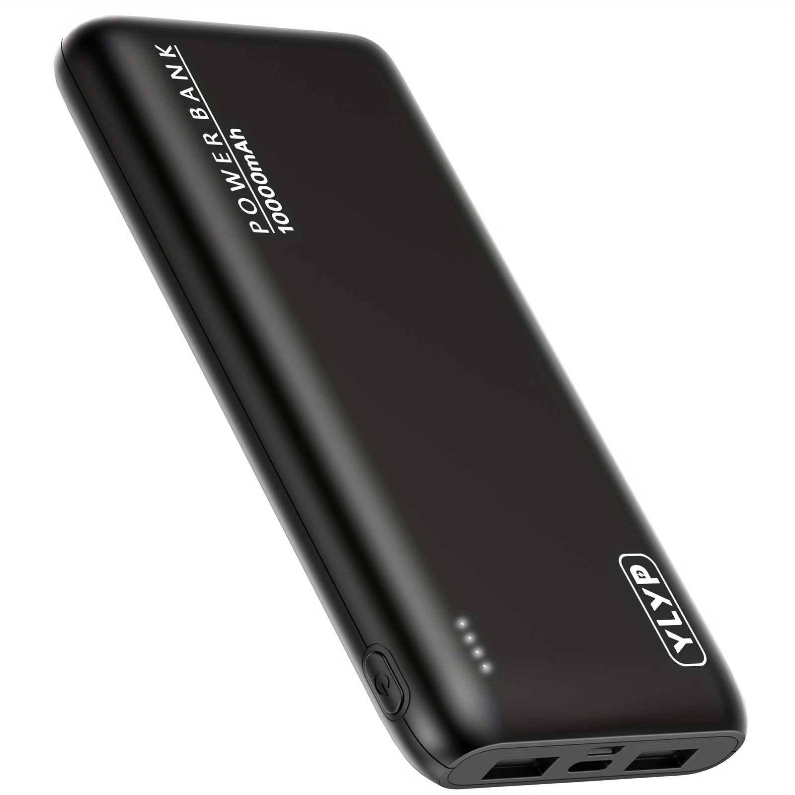 Image of Ylyp 1pc Ultra Slim 10000mah Portable Charger Power Bank, Featuring An Led Light Display For Iphone18 Pro, Designed For Travel/outdoor Emergency Backup, Dual Usb Output, Type-c/micro Input Interface
