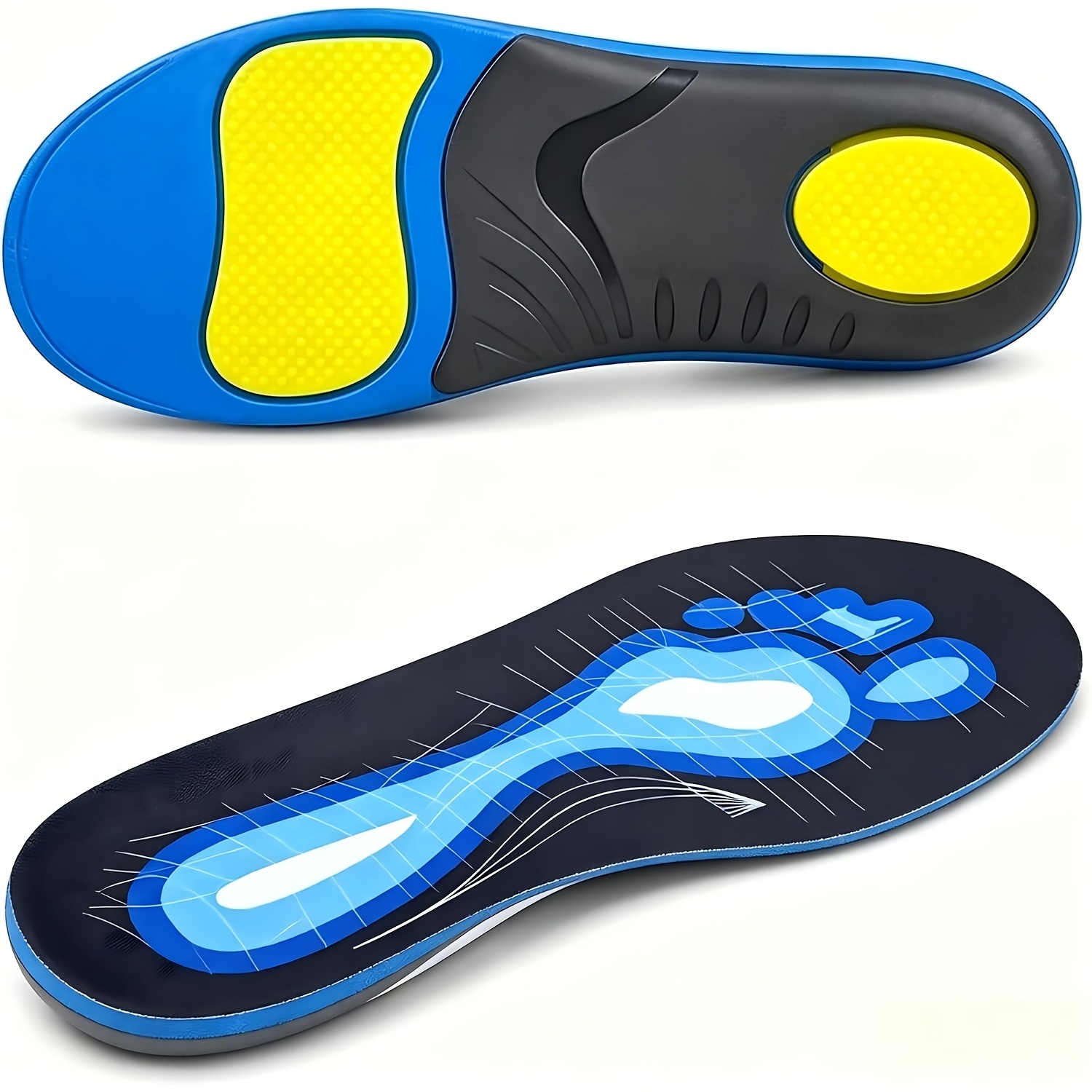 TEMU 1/3 Pairs 210+ Lbsathletic Insoles Men Women Shock Absorption Sports Shoe Inserts With Arch Support Running, Walking, Hiking, Work Boot Shoe