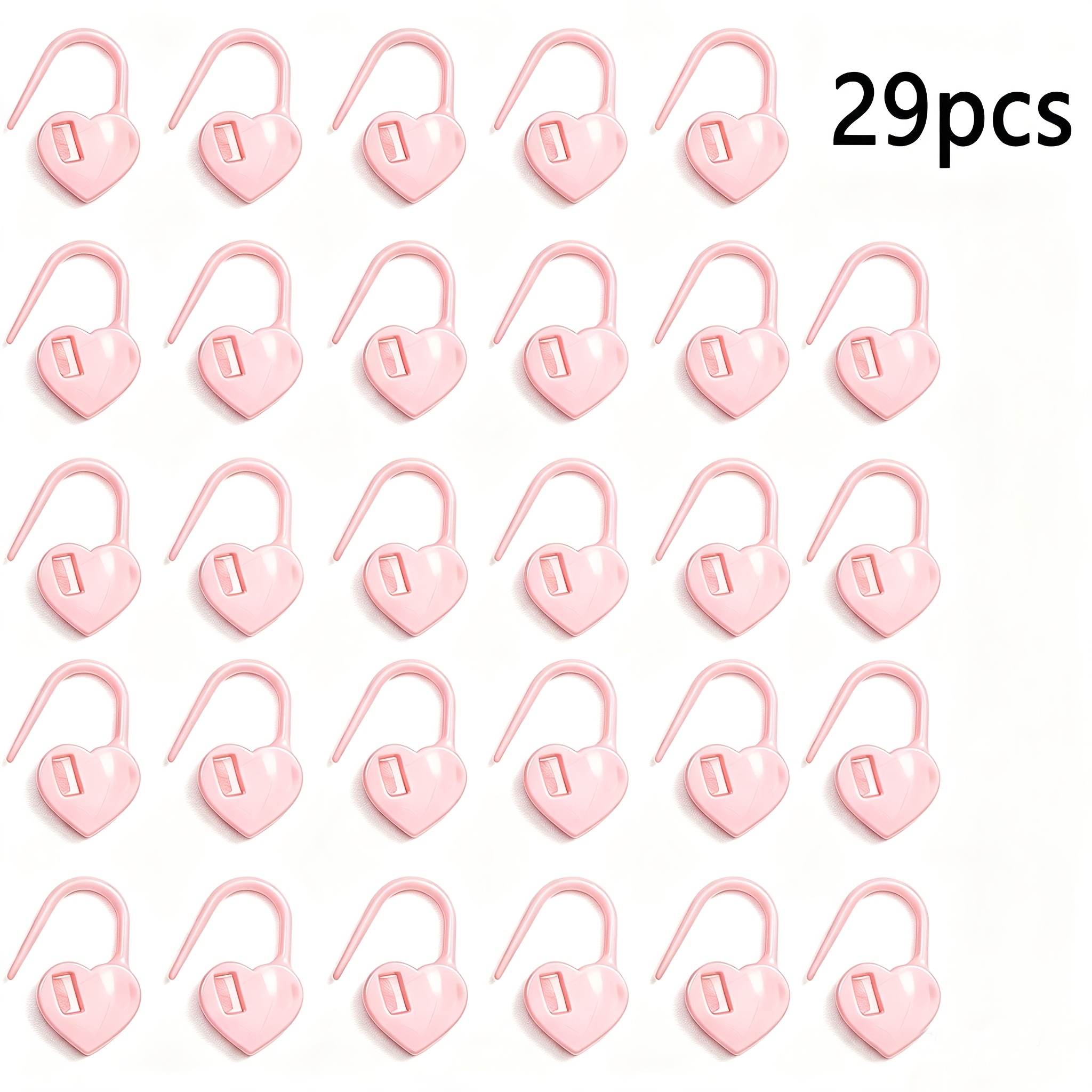 TEMU Multi-specification Heart-shaped Woven Marker Buttons, Hand Crochet Special Open Marker Rings, Non-hooking And Non-damaging To Yarn. Cute And