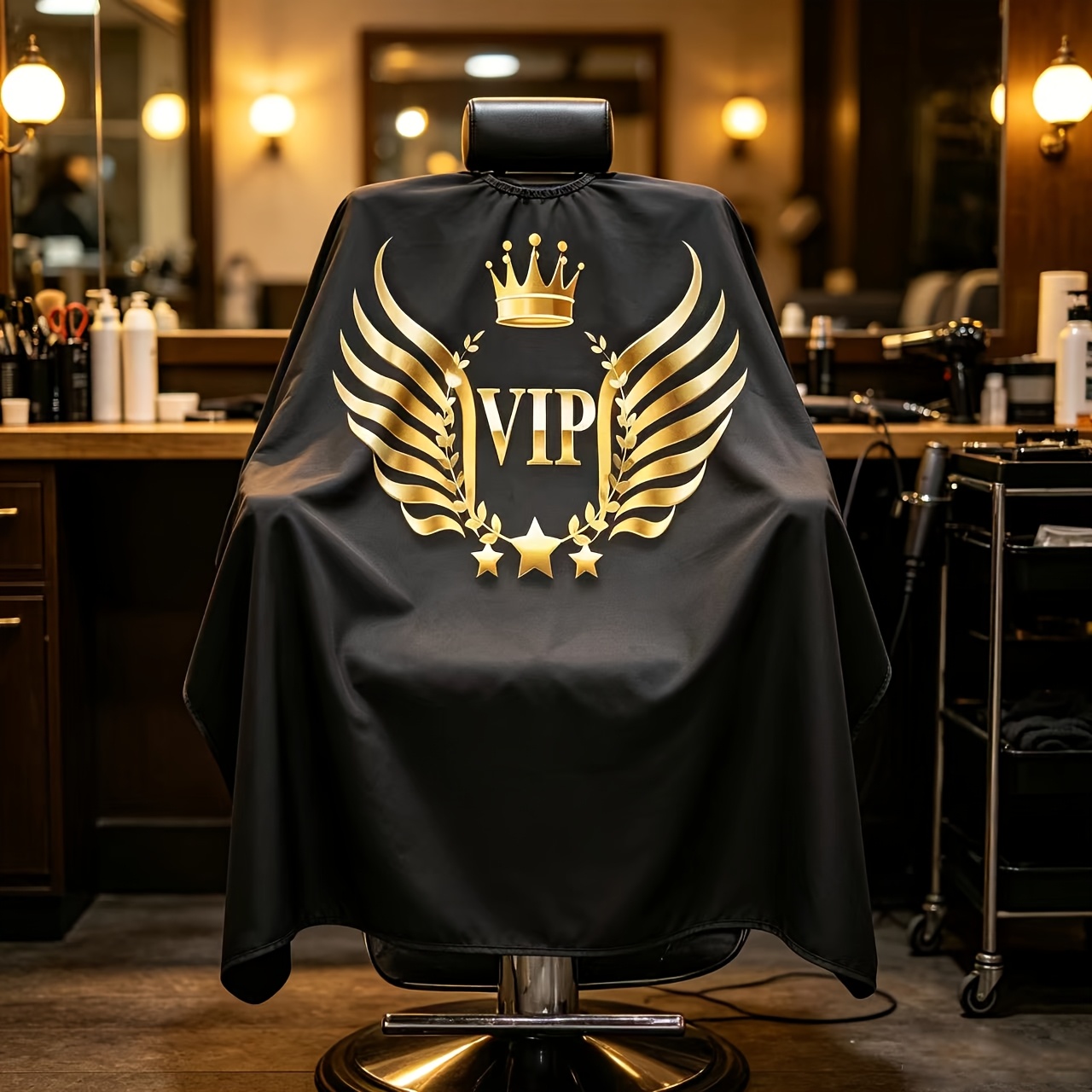 TEMU Professional Hairdresser Apron, Suitable For Home Personal Trimming And Salon Styling, Practical Hairdressing Accessory For Hair Care, Providing