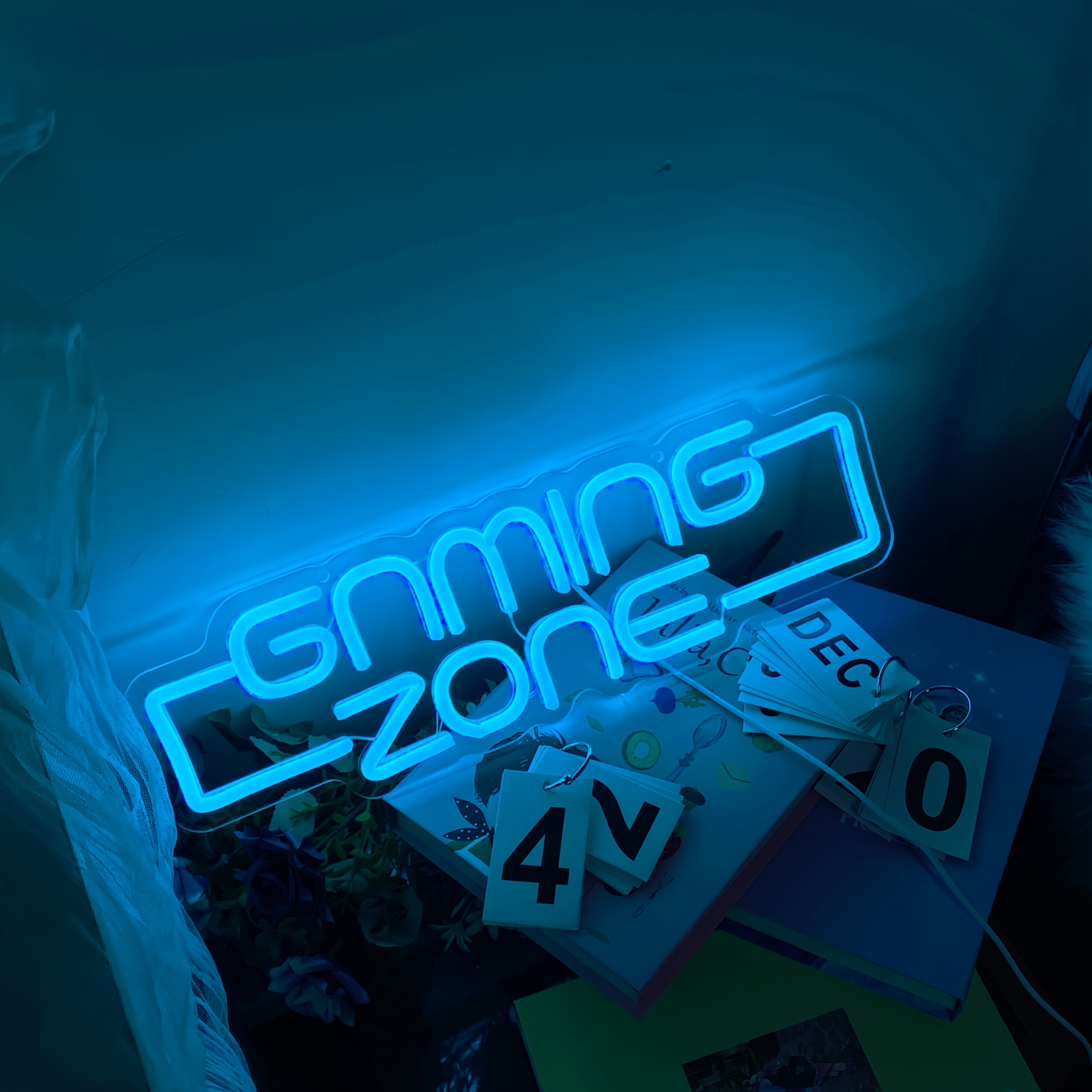 Image of Liuyang Gaming Zone Neon Sign, Usb-powered Dimmable Led Wall Decor Light For Gaming Room, Man Caves, Streaming , Esports Arenas, Video Game Lounges, Bedrooms. Perfect Gift For Gaming Enthusiast