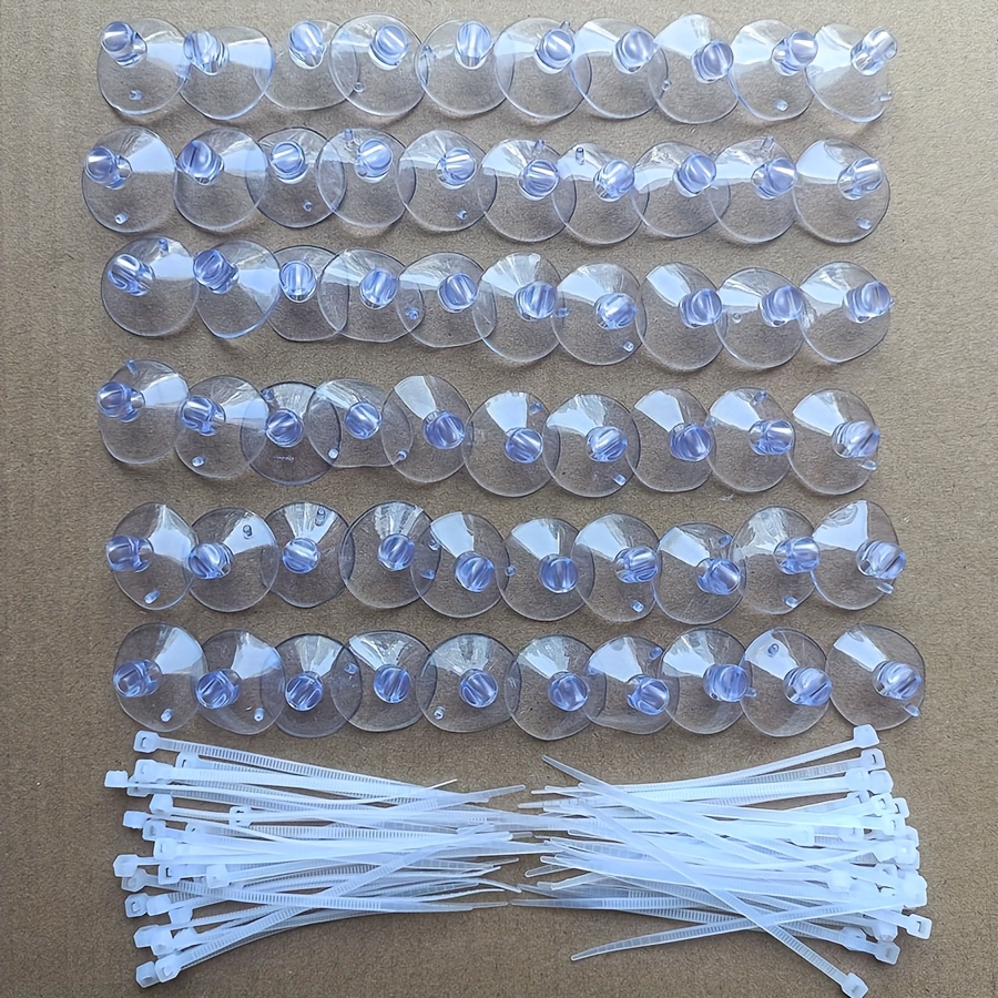 TEMU 120 pezzi/ ad aspirazione trasparenti con (60 pezzi di ad aspirazione e 60 ) Adatti per pareti, piastrelle, cornici di porte, decorazioni