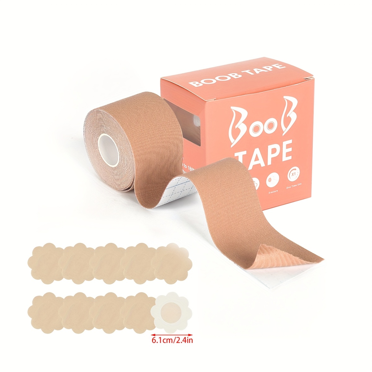 Image of Bra Tape Contains (1 Roll Of Tape, 5 Pairs Of Bras) Elastic Anti-sag Lift Bra Tape Lingerie Lingerie Additions
