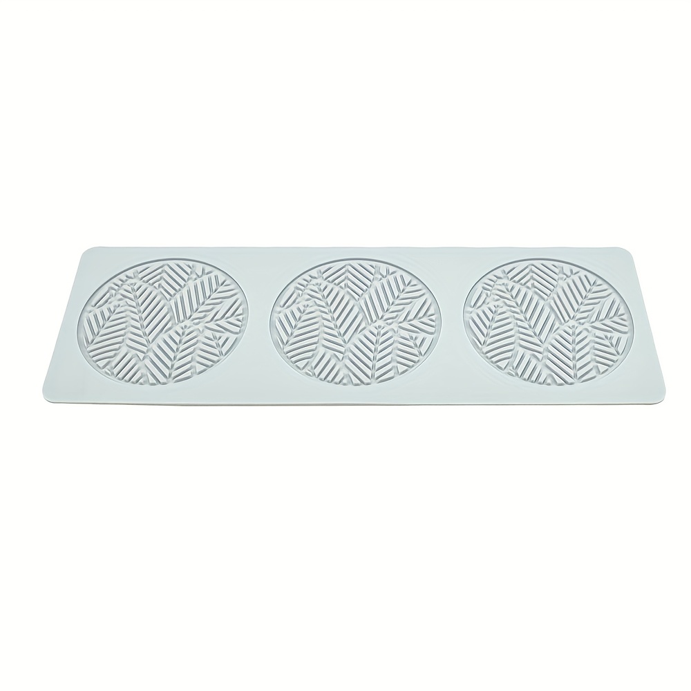 1pc Round Leaf-shaped Gum Paste Lace Silicone Mat For Baking, Chinese , Cake Decorating, Caramel Mold, Icing, Chocolate Candy Mold