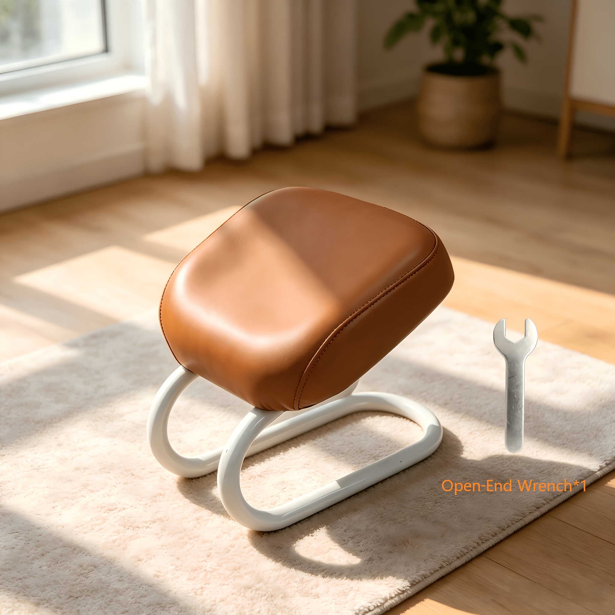 TEMU Portable Ergonomic Floor Kneeling Stool, Padded Kneel Chair, Stable Metal Support Seat For Reading, Working, Relaxing & Meditation At Home