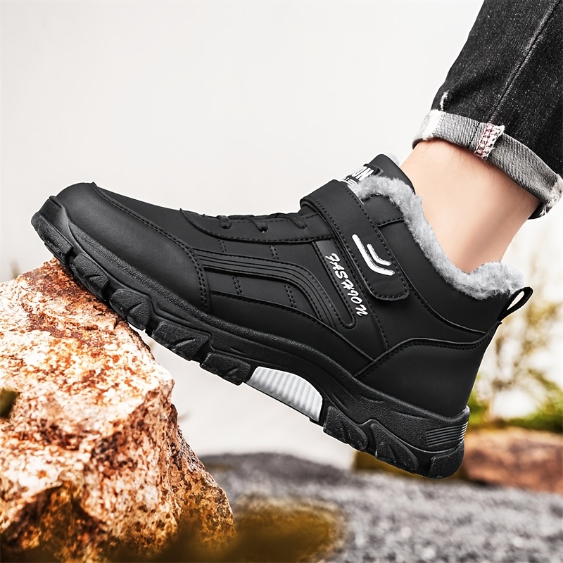 Men's Thickened Wide Toe Hiking Boots, Comfortable Athletic Shoes