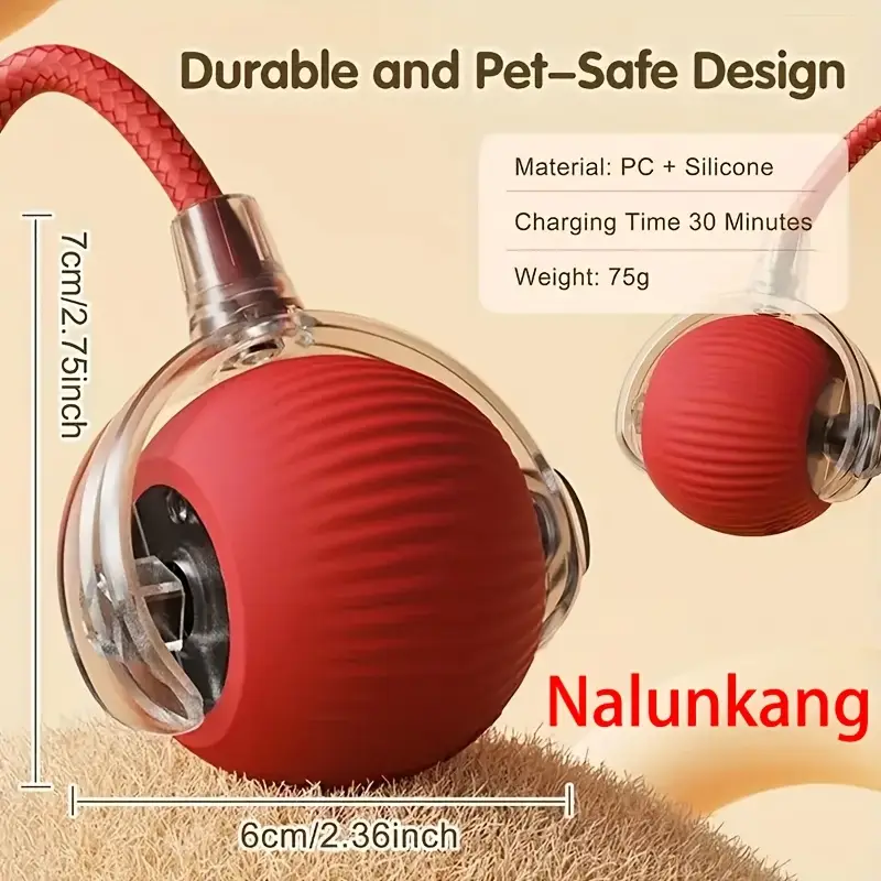 brinquedo elétrico para gatos - carregamento via usb, resistente e durável, usado para aliviar o tédio, companheiro de e entretenimento internos, adequado para as raças de brinquedos para gatos domésticos Detalhes do produto 0