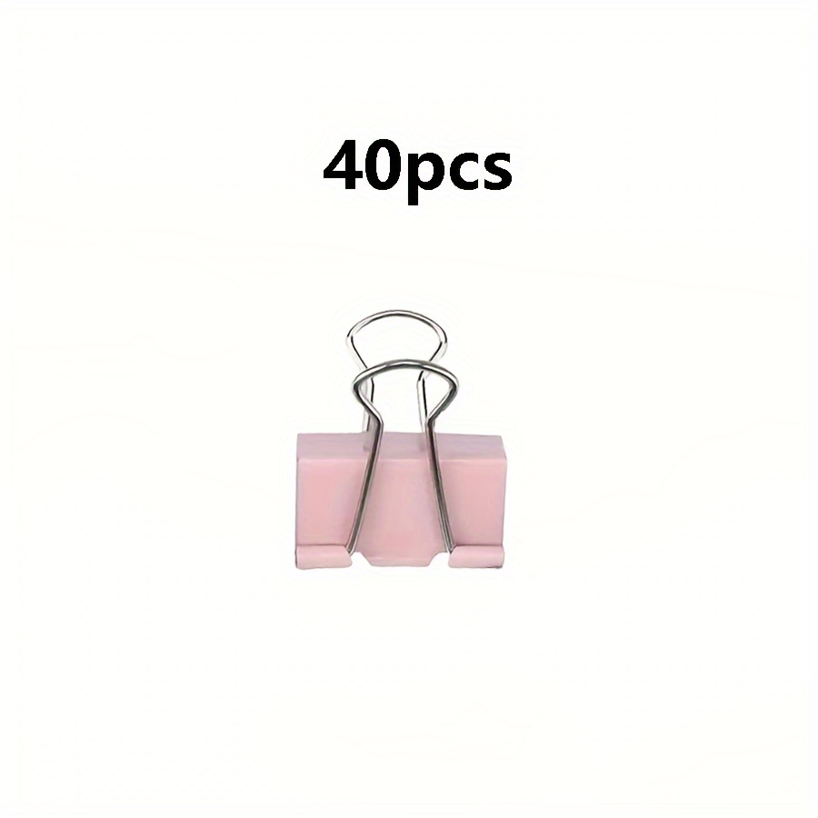 TEMU 40pcs Of Morandi Color Long Paper Clips, Metal Long Paper Clips