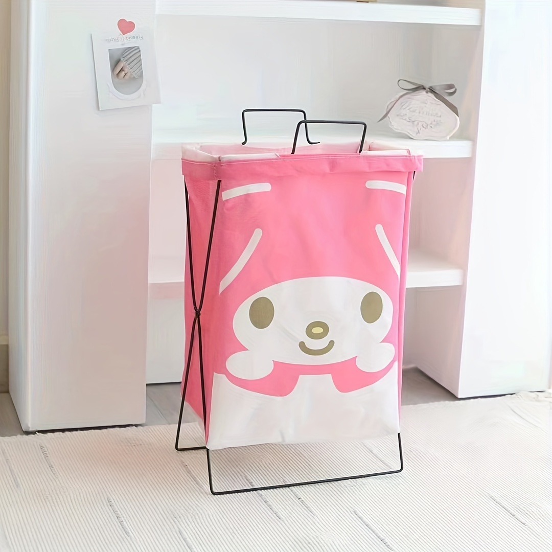 Sanrio Series Cute Cartoon Home Storage Basket, Portable Foldable Laundry Hamper, Kuromi Toy Organizer