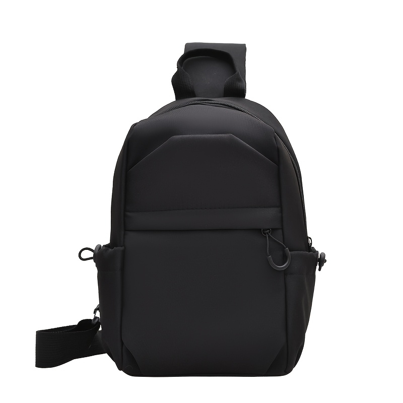 TEMU Men's Sling Bag Solid Color Easy Chest Bag Lightweight Large Capacity Carry Pouch Men Shopping Travel Shoulder Backpack