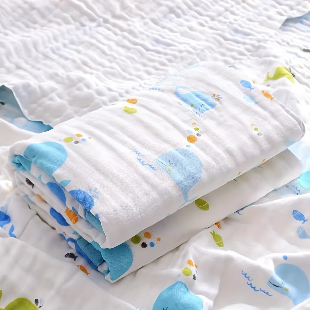 Baby Bath Towel, Infant Supplies, Blanket, Cartoon Cover Blanket For Newborns