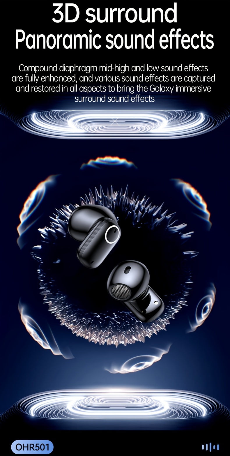 Wireless Earbuds, Wireless 5.4 Bass Stereo Headset | with Noise Cancelling Microphone, LED Display, Touch Control, Pure Bass Sound, Suitable for Laptop, Mobile Phone, Exercise, Gift Recommendations | by ACER