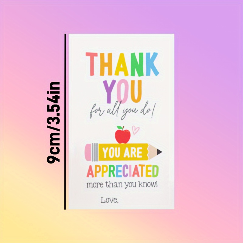 20 Piece Teacher Appreciation Gift Tags Perfect Thank - Temu