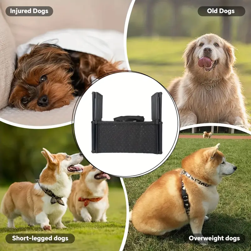 dog stairs for car foldable dogramps for large dogs with non slip surface portable dog steps for cars suv truck support up to 200 lbs Product details 1