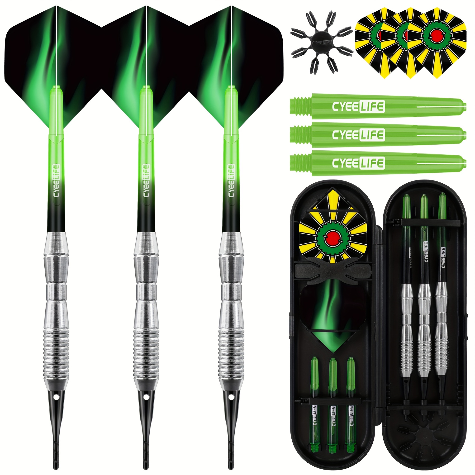 

Cyeelife Professional Dart Set - 18g, 3pcs With Storage Case For All &