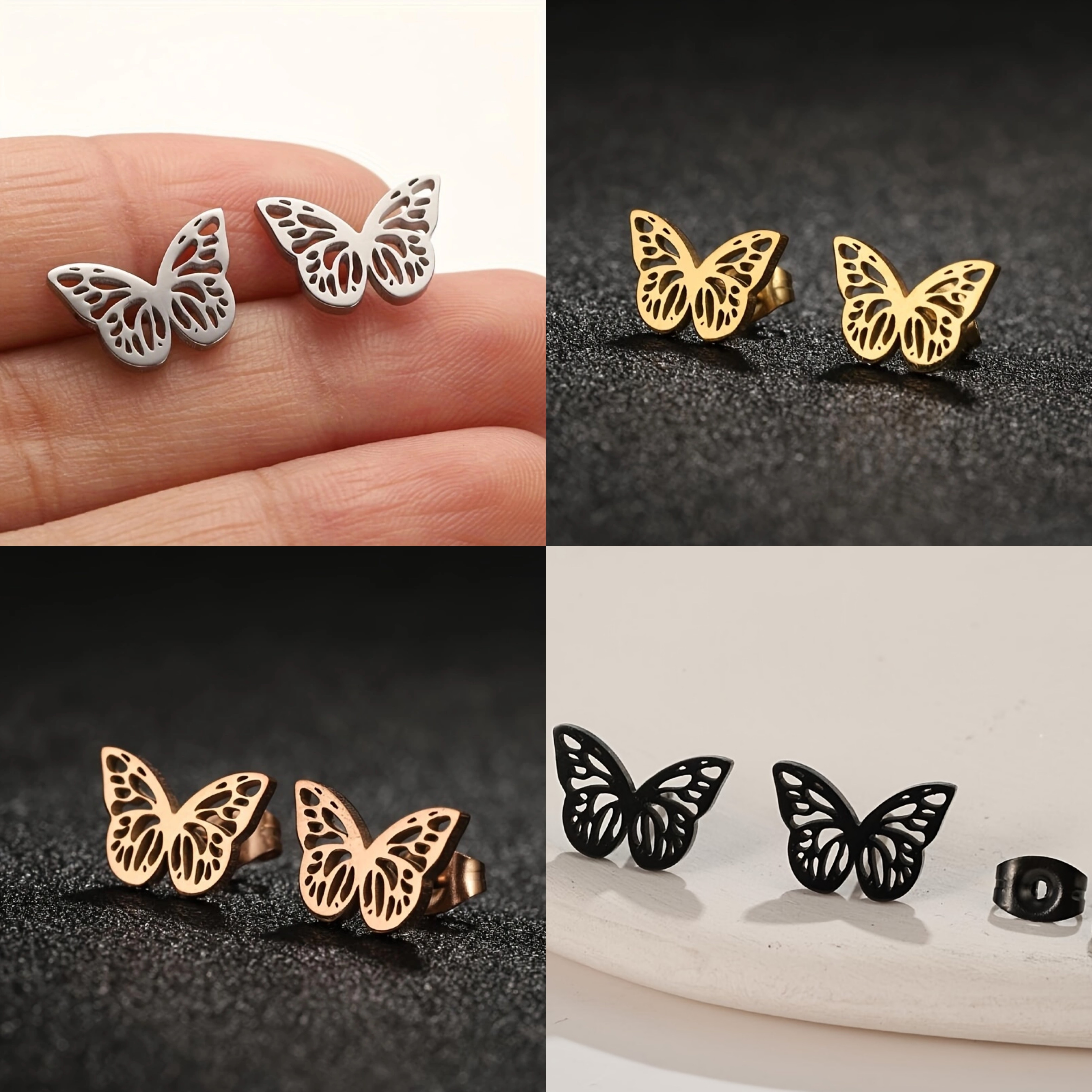 Colorful Small Bees Butterflies Pattern Teardrop Earrings - Temu