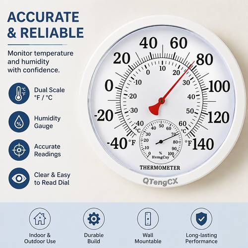 1pc to and stuffiness th9250p3 temperature and humidity meter 25cm large screen plate