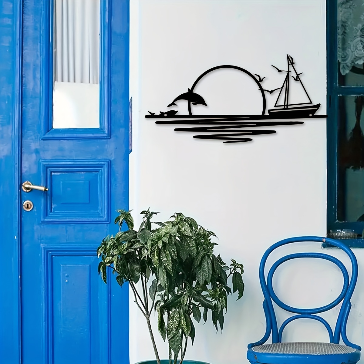 TEMU 1pc Art Mural Vintage en Métal de et - Décoration à Thème , Idéal pour Bar, Cuisine, Salon ou Bureau, Facile à Accrocher, Décoration de Maison