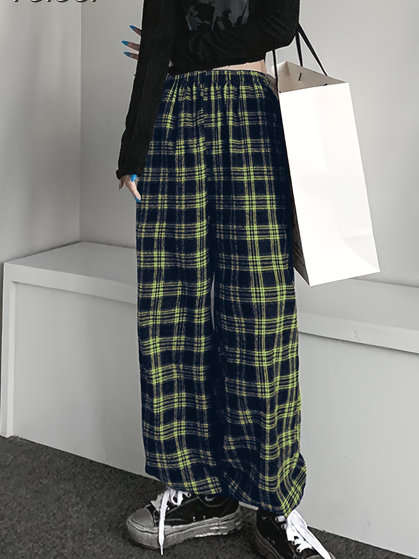 Oversized 2024 plaid pants