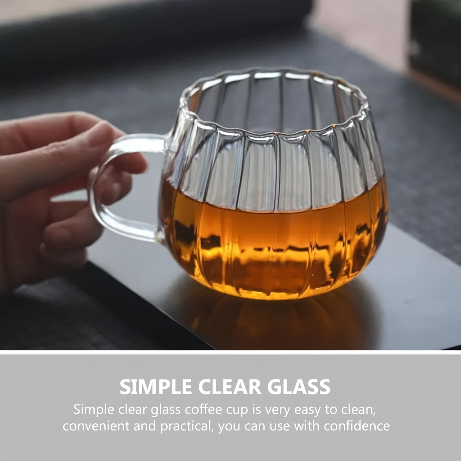 TEMU 1 Pumpkin-shaped Glass Cup - High Borosilicate Glass Tumbler, Suitable For Coffee, Juice, Milk, Tea, An For Beverages. A Preferred Christmas