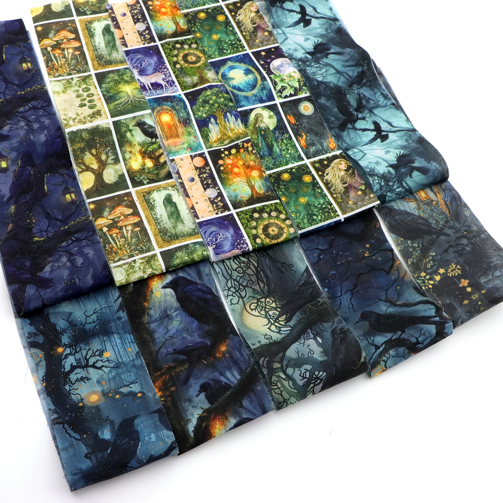 TEMU 10pcs/set,making 10image 1pc Each, Each Size:6.3*50cm Chili Peppers Broccoli Vegetables Series Sliced Fabric Set Style Combination, Polyester
