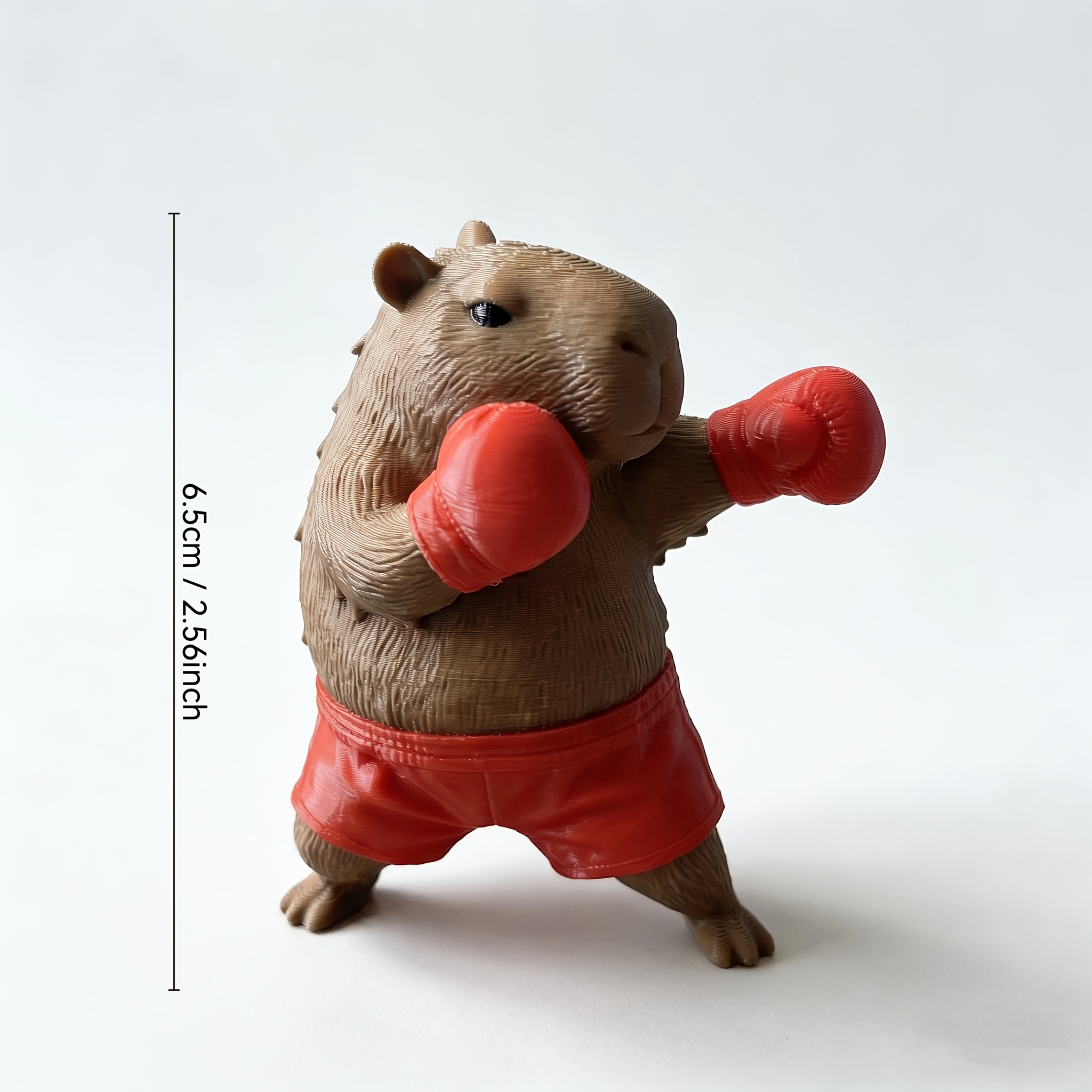 TEMU 1 X Boxing For Capybara Ornament - A Cute For Capybara In A Dynamic Boxing ; A Stress- Desktop Decoration, Desk Accessory, And Collectible Gift