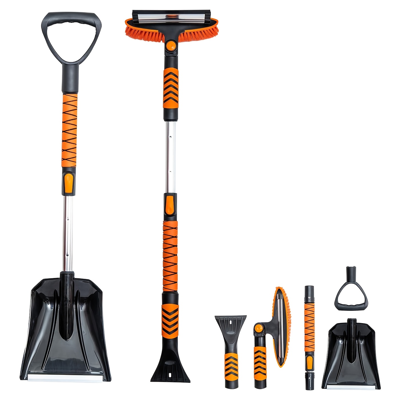 TEMU Vivicreate Ice Scraper And Brush Combo For Ice Removal Tool For Road Outdoor Garden Cleaning Scraper, Remove Tool For Lawn Edging, Driveway Weeding Tool