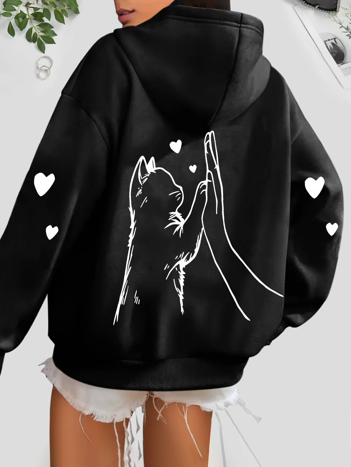 black cat hoodie - Poland