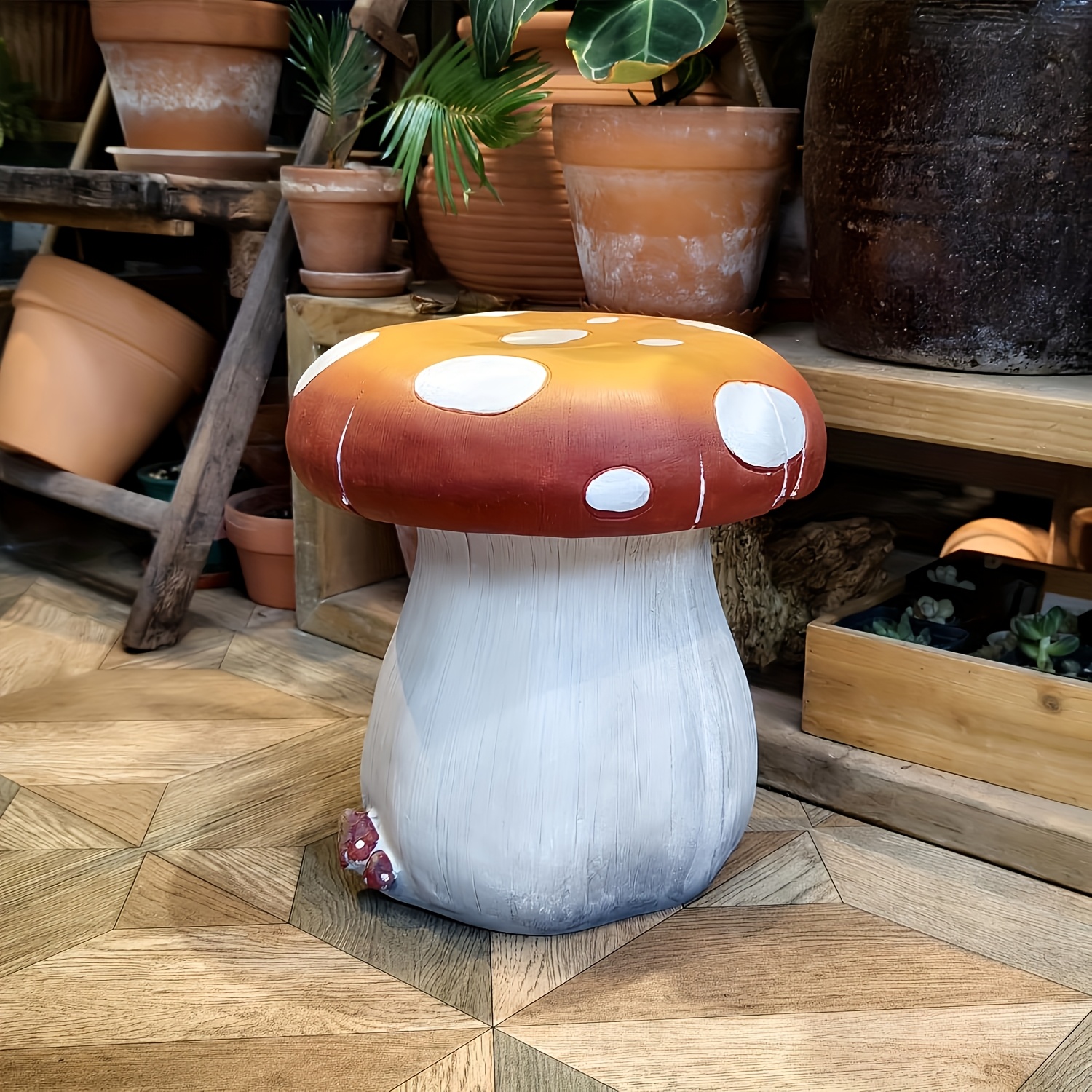 Stool Mushroom Armchair Red Mushroom Arbor Chair, Mushroom Seat
