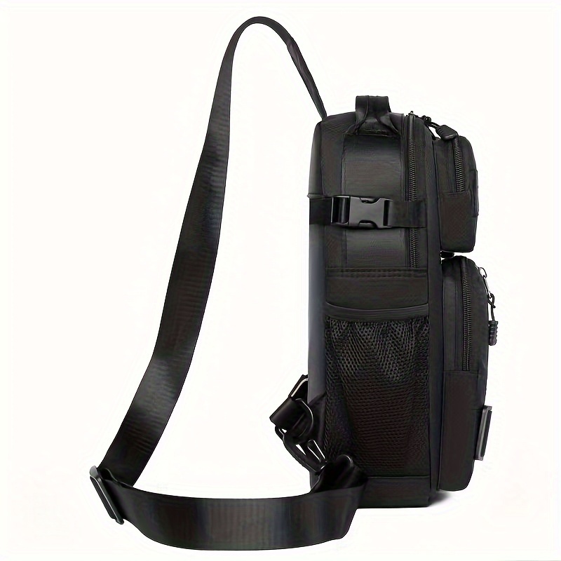Men's Sling Bag Chest Bag Water Bottle Position Multi pocket - Temu