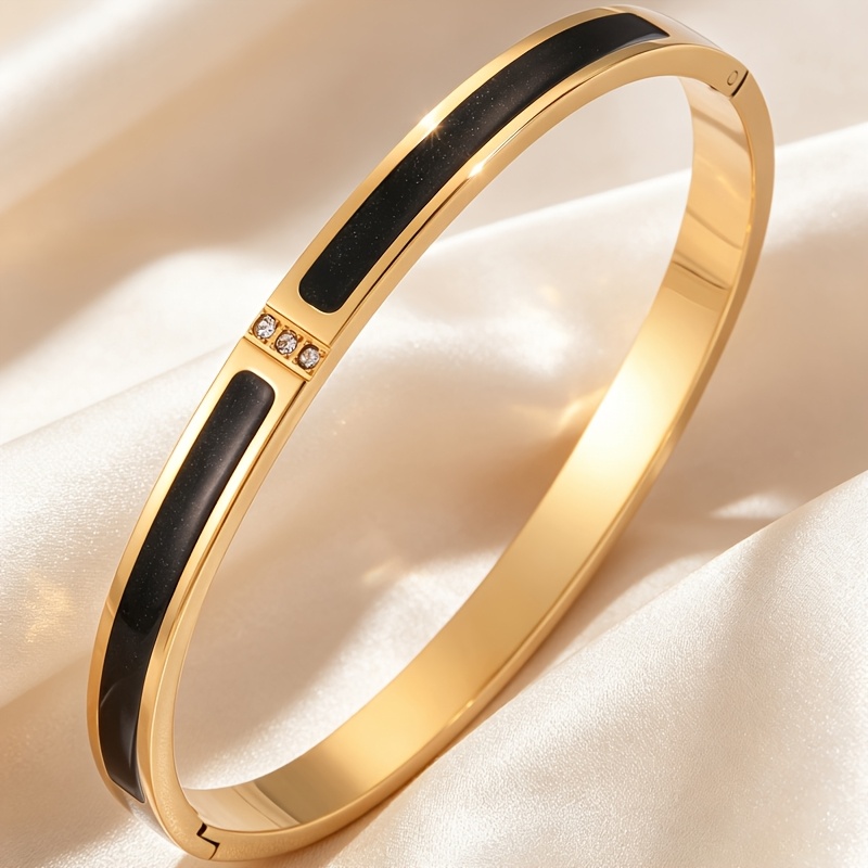 3pc Simple Elegant Stainless Steel Bracelet Set, Daily Wear