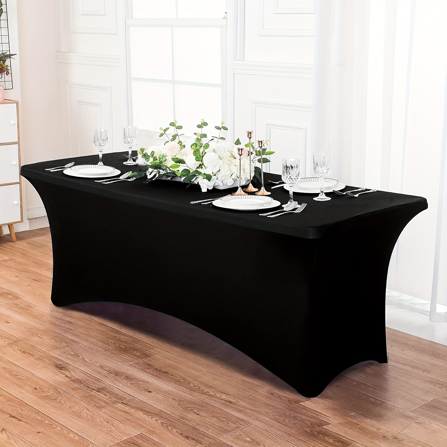 

Stretchable Tablecloth - Rectangular Tables, For Weddings, Banquets, Parties & Events