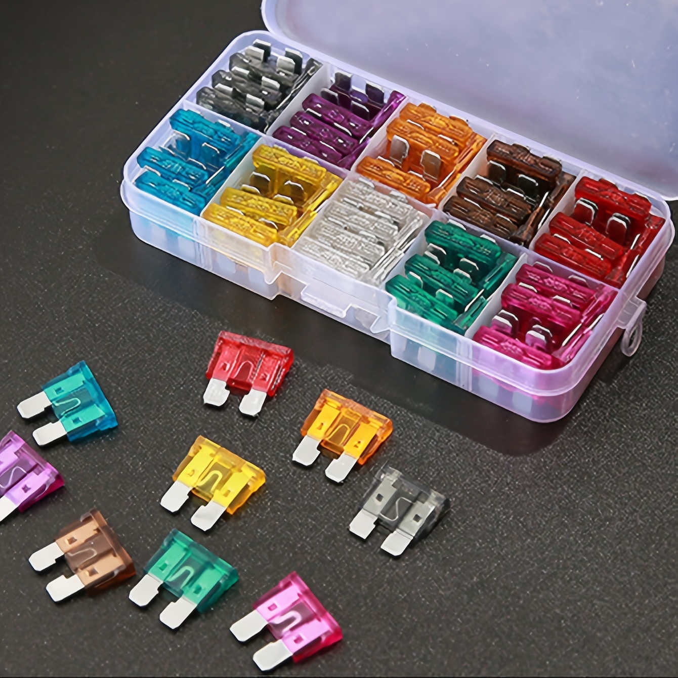 

100pcs Auto Fuse Combination - Profile Medium Size Blade Type Car Fuse Assortment Fuse Set - Auto Car Truck